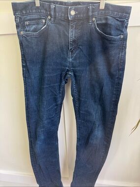 Banana Republic Slim Stretch Jeans in Dark Blue